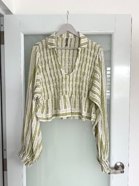 Anthropologie Smocked Blouse